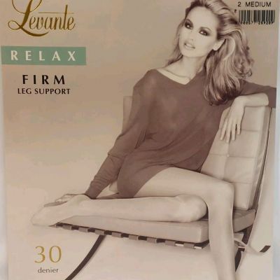 1 Pair LEVANTE Relax Firm Leg Support Pantyhose Size 2 M GLACE  Made in Italy